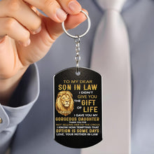 Load image into Gallery viewer, Personalized Stainless Steel Keychain Unique Gift for Son-in-Law
