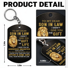 Load image into Gallery viewer, Personalized Stainless Steel Keychain Unique Gift for Son-in-Law
