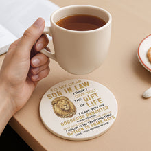 Load image into Gallery viewer, Personalized Ceramic Coaster Gift for Son-in-Law Custom Design
