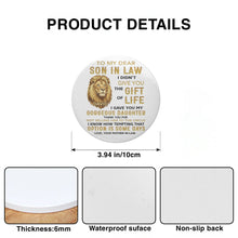Load image into Gallery viewer, Personalized Ceramic Coaster Gift for Son-in-Law Custom Design

