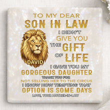 Load image into Gallery viewer, Personalized Ceramic Coaster Custom Gift for Son-in-Law
