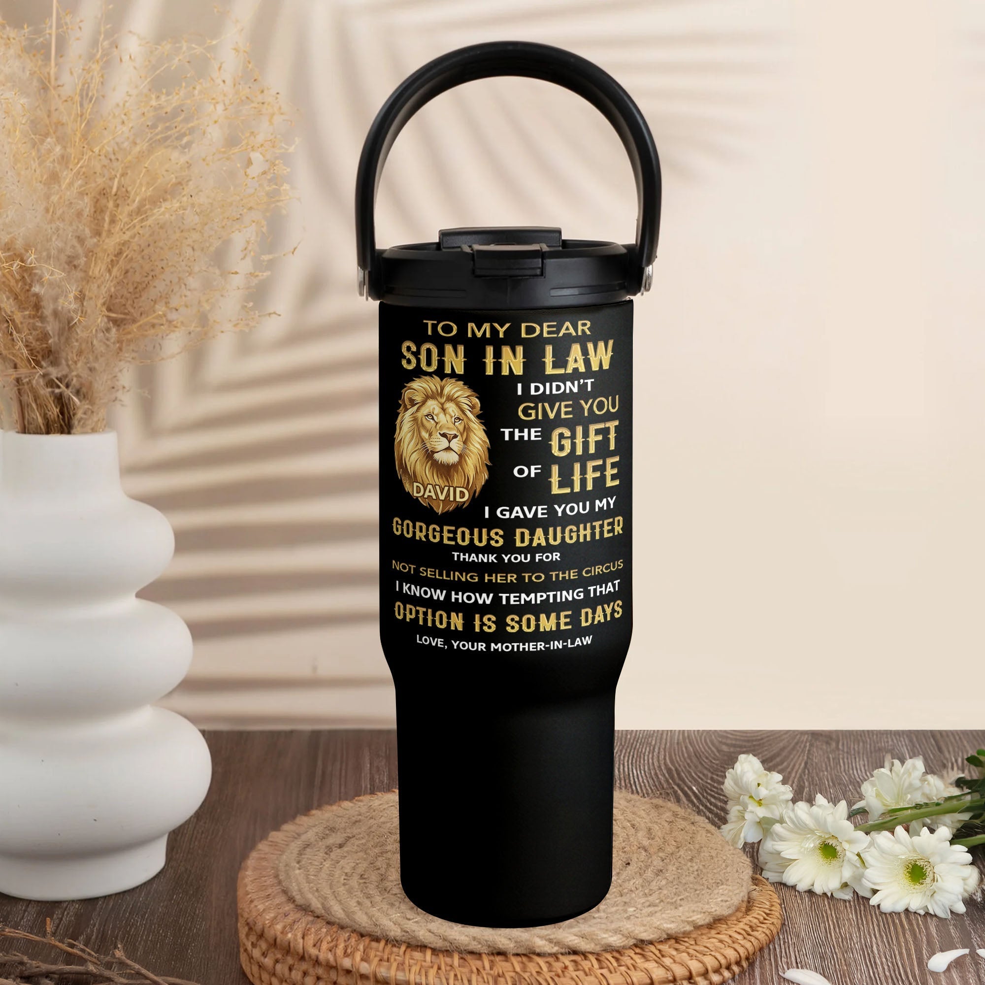 Personalized 30oz Tumbler Custom Name Gift for Son-in-Law