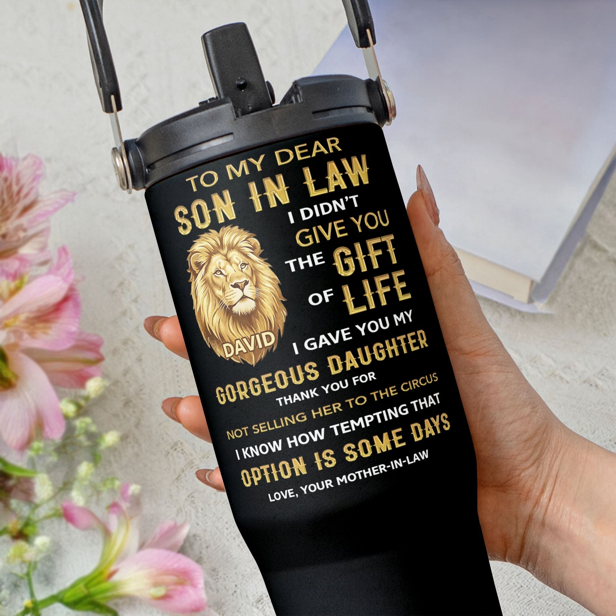 Personalized 30oz Tumbler Custom Name Gift for Son-in-Law