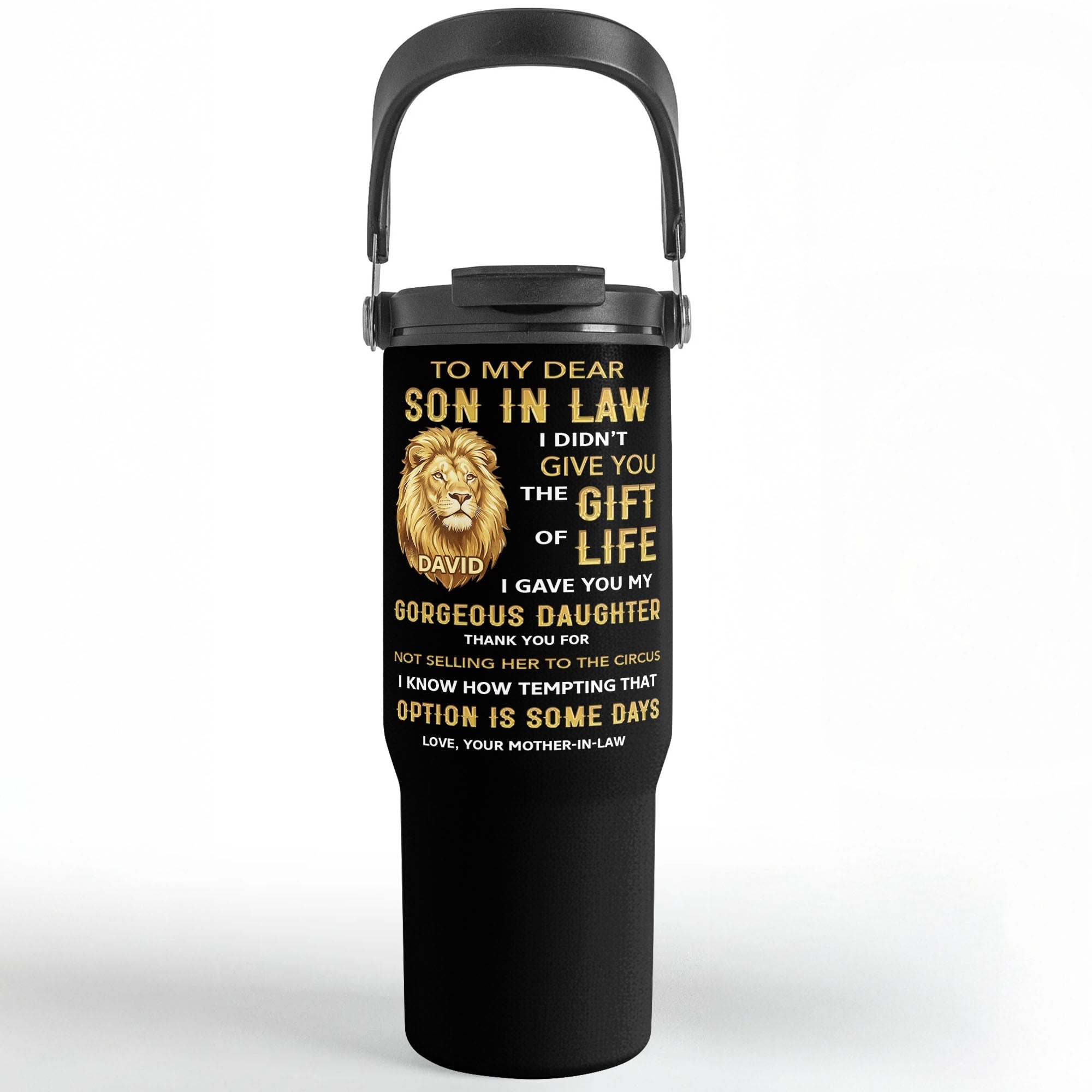 Personalized 30oz Tumbler Custom Name Gift for Son-in-Law