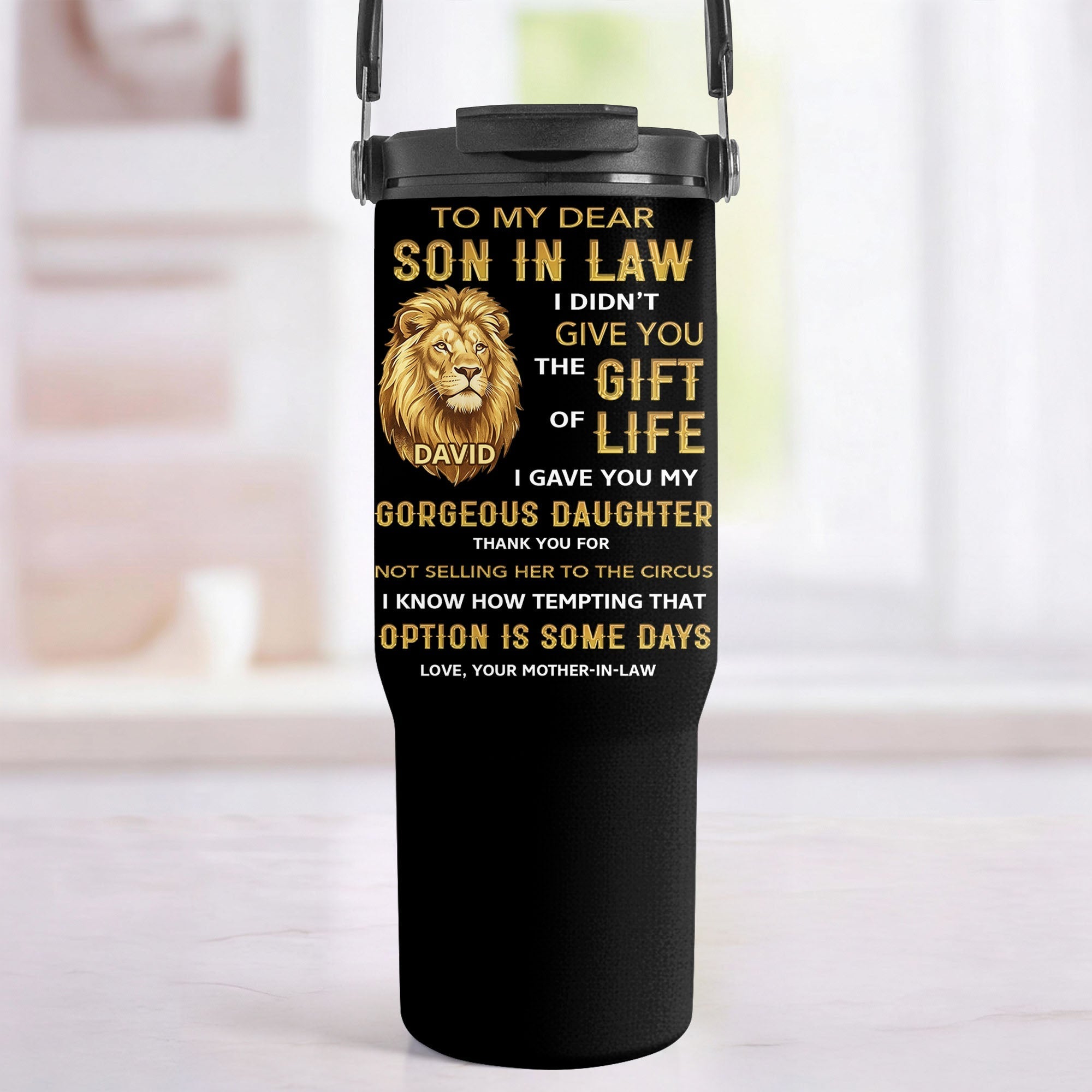Personalized 30oz Tumbler Custom Name Gift for Son-in-Law