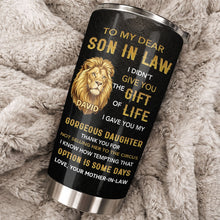 Load image into Gallery viewer, Personalized 20oz Stainless Steel Tumbler Gift for Son-in-Law
