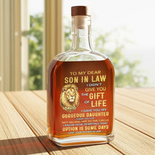 Load image into Gallery viewer, Personalized Whiskey Bottle Custom Name Gift for Son-in-Law
