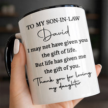 Load image into Gallery viewer, Personalized Accent Mug Custom Gift for Son-In-Law Coffee
