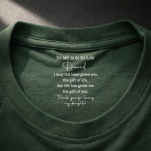 Load image into Gallery viewer, Personalized Inside Neck Print T-Shirt Gift for Son-in-Law
