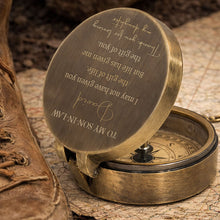 Load image into Gallery viewer, Personalized Engraved Brass Compass Custom Gift for Son-in-Law

