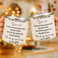 Load image into Gallery viewer, Personalized Enamel Mug Custom Gift for Son-In-Law | BBQ, Father's Day
