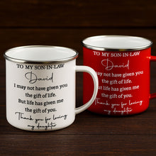Load image into Gallery viewer, Personalized Enamel Mug Custom Gift for Son-In-Law | BBQ, Father's Day
