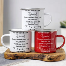Load image into Gallery viewer, Personalized Enamel Mug Custom Gift for Son-In-Law | BBQ, Father's Day
