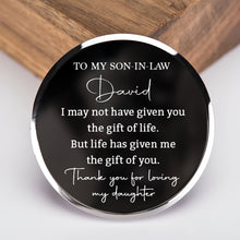 Load image into Gallery viewer, Personalized Engraved Wooden Watch Custom Gift for Son-in-Law

