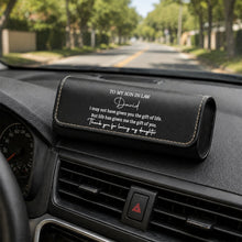 Load image into Gallery viewer, Personalized Leather Eyeglass Case Custom Name Gift for Son-in-Law
