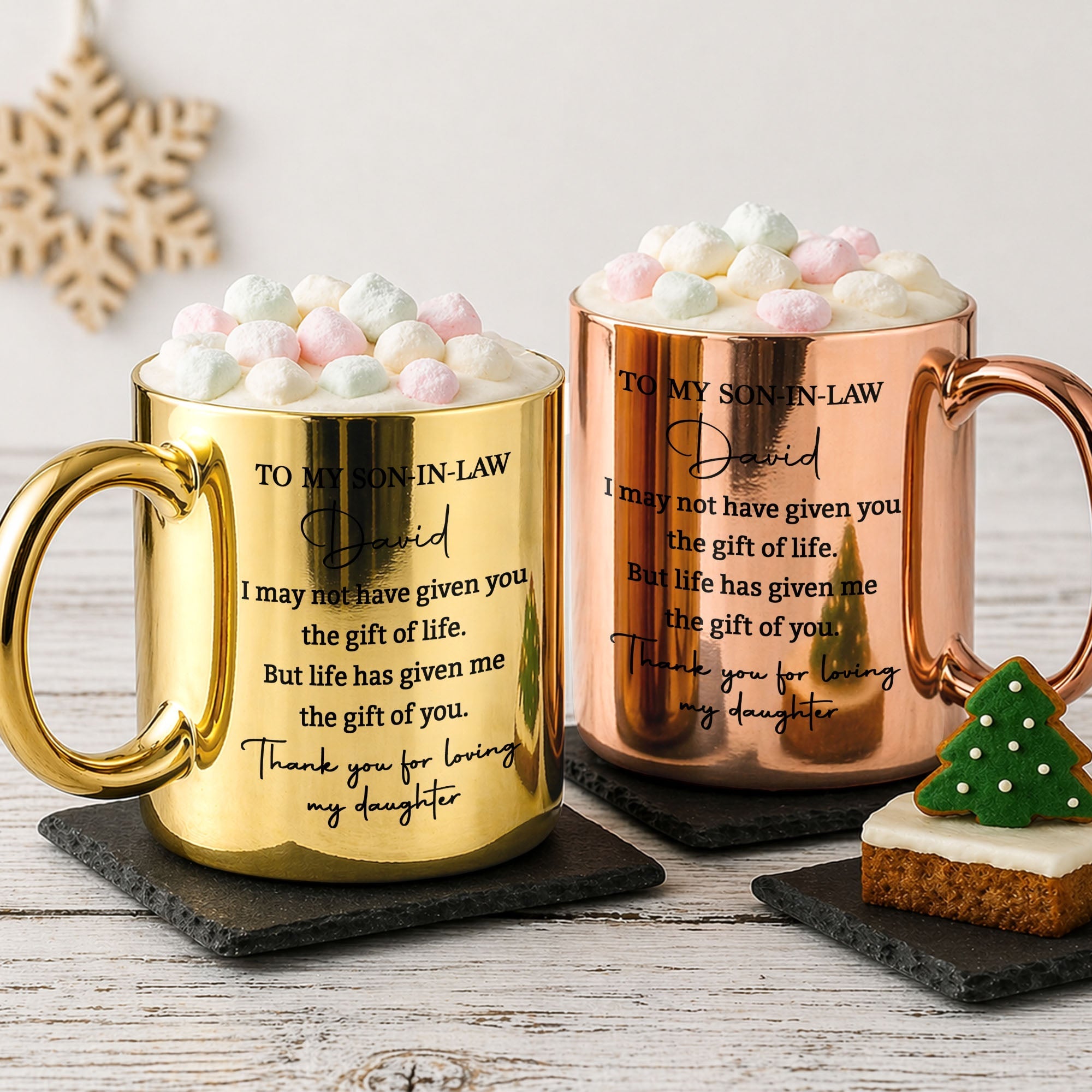 Personalized Metallic Mug Custom Gift for Son-in-Law Birthday Christmas