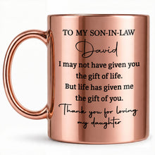 Load image into Gallery viewer, Personalized Metallic Mug Custom Gift for Son-in-Law Birthday Christmas
