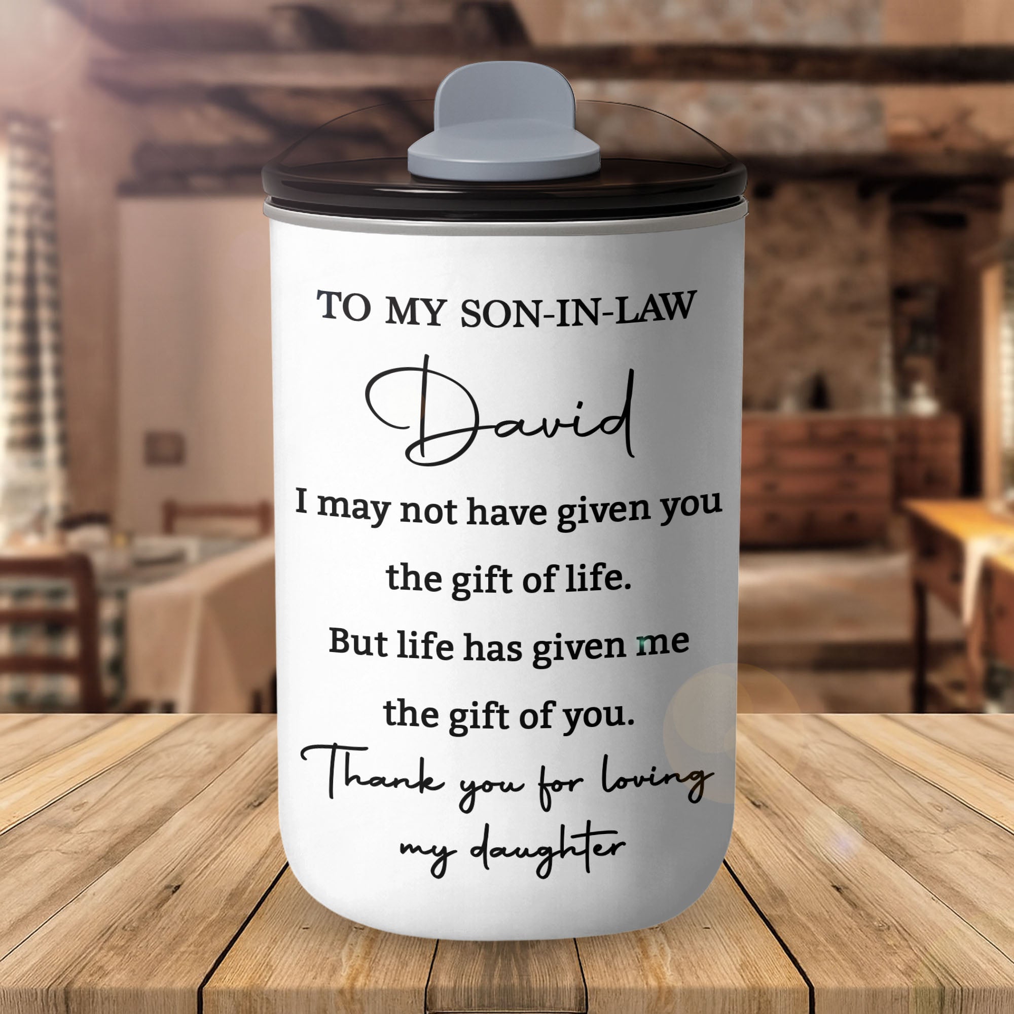 Personalized 10oz Stainless Steel Tumbler Custom Gift for Son-in-Law