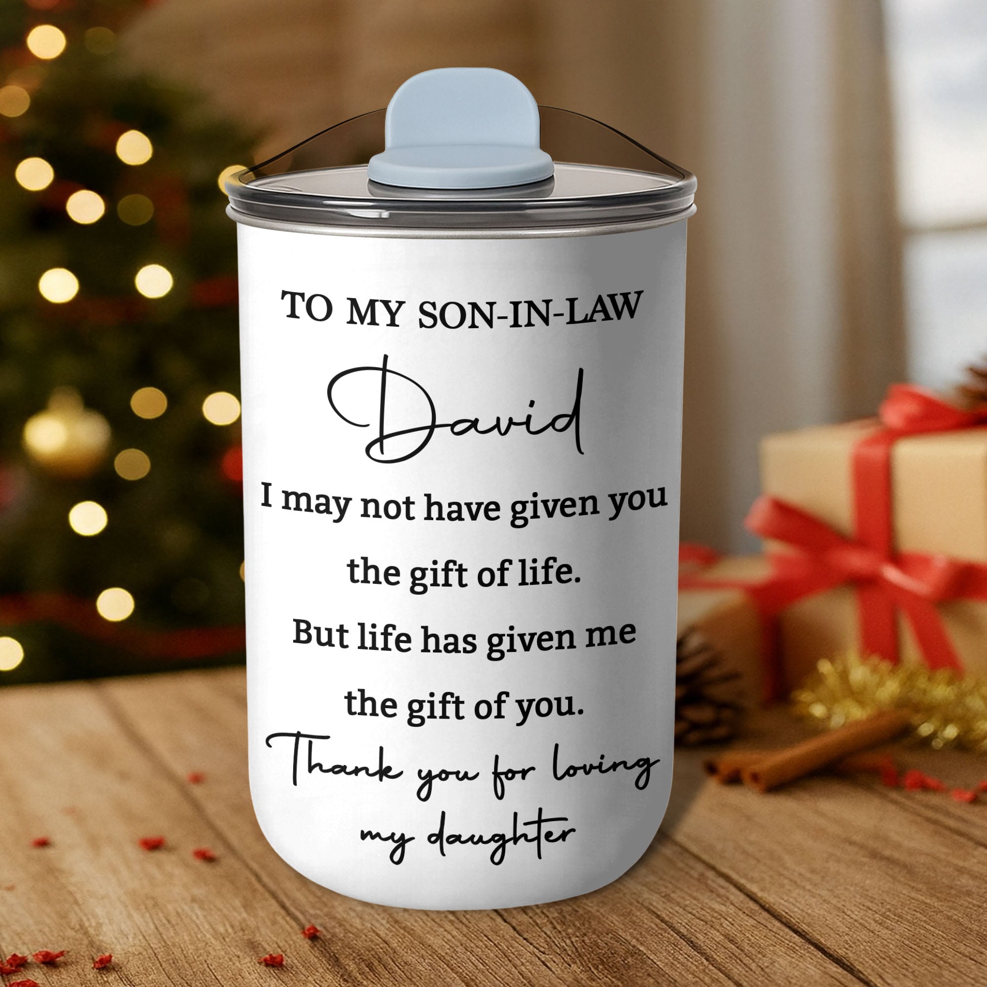 Personalized 10oz Stainless Steel Tumbler Custom Gift for Son-in-Law