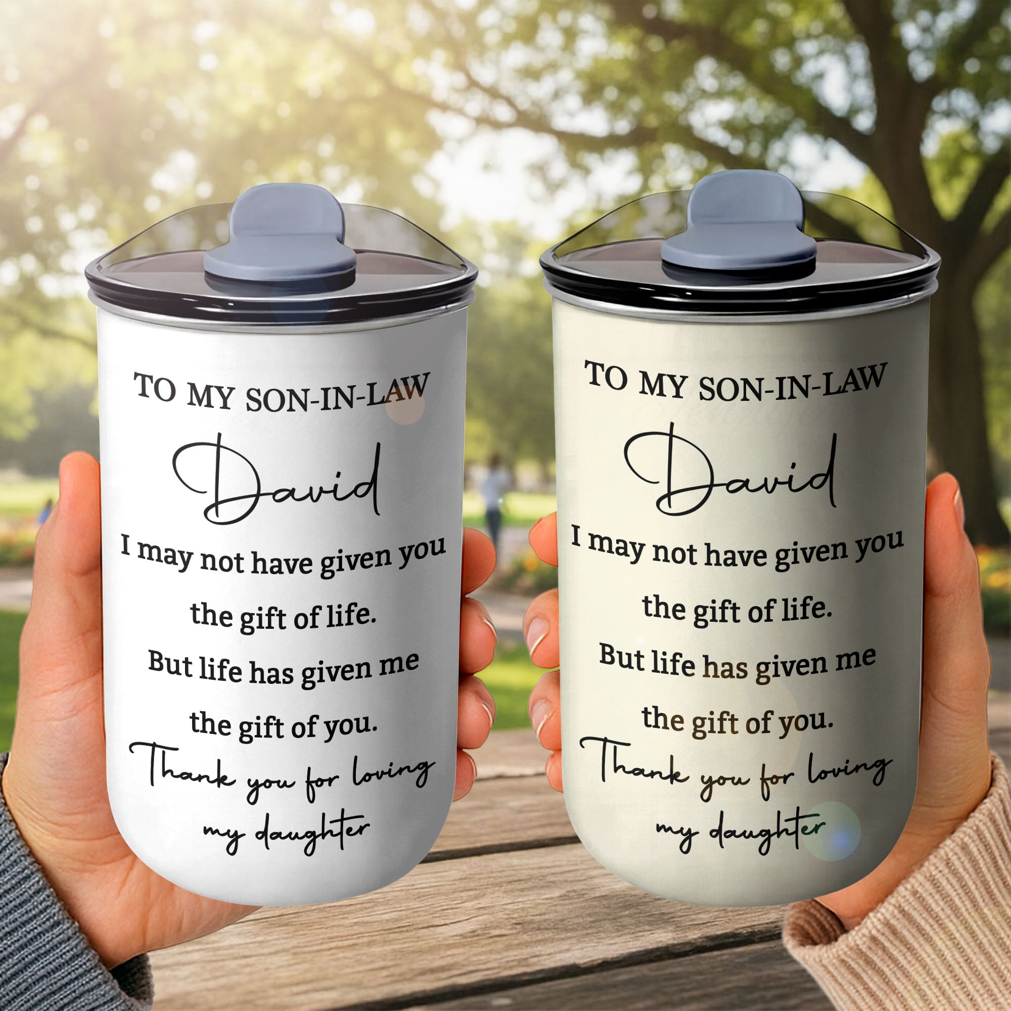 Personalized 10oz Stainless Steel Tumbler Custom Gift for Son-in-Law