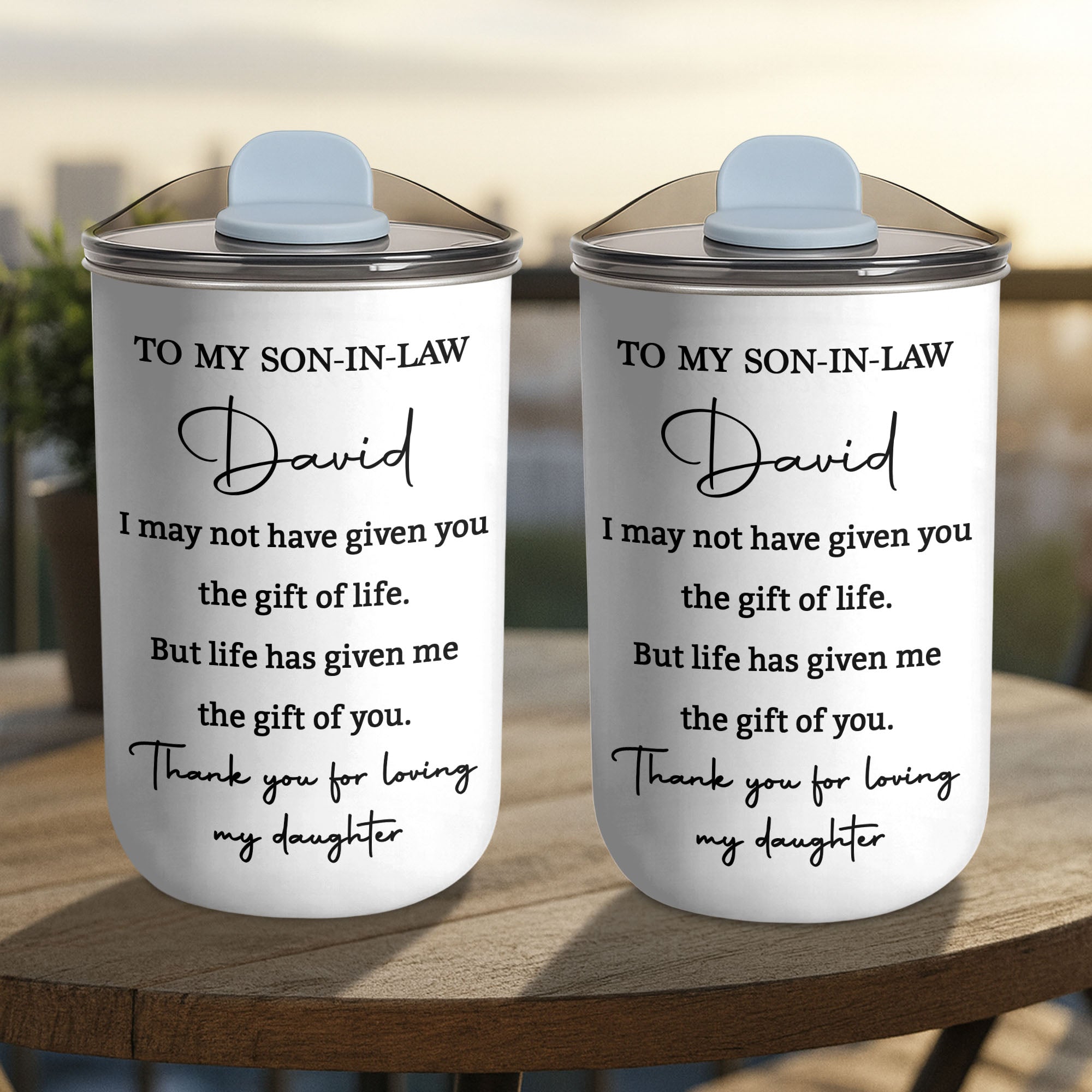 Personalized 10oz Stainless Steel Tumbler Custom Gift for Son-in-Law