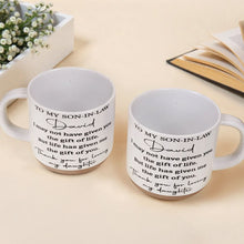 Load image into Gallery viewer, Personalized Pottery Mug for Son-in-Law with Heartfelt Message
