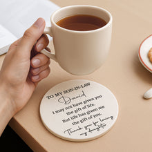 Load image into Gallery viewer, Personalized Ceramic Coaster Custom Name Gift for Son-in-Law
