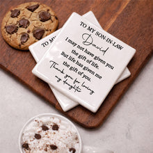 Load image into Gallery viewer, Personalized Ceramic Coaster Custom Gift for Son-In-Law
