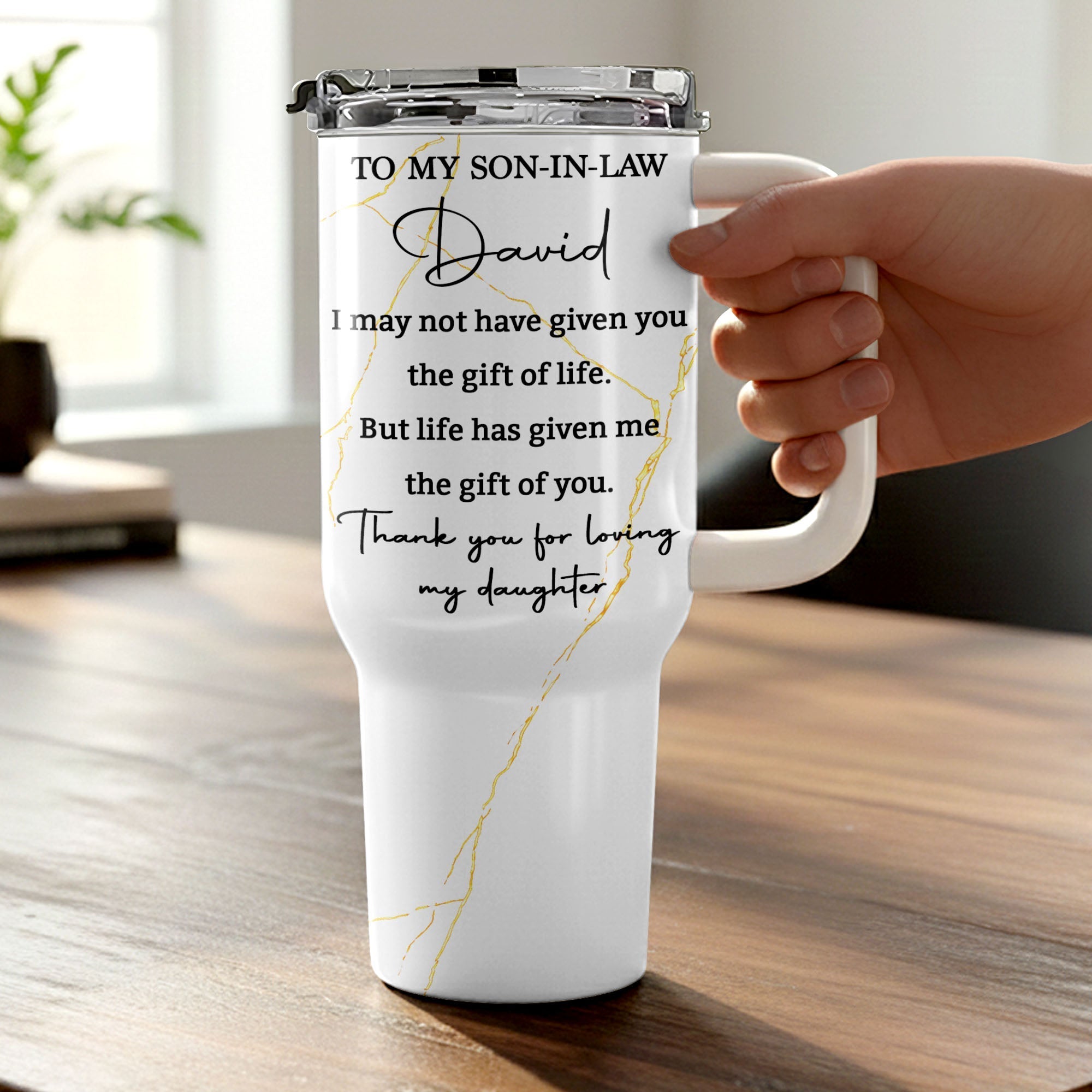 Personalized 40oz Tumbler Custom Name Gift for Son-in-Law