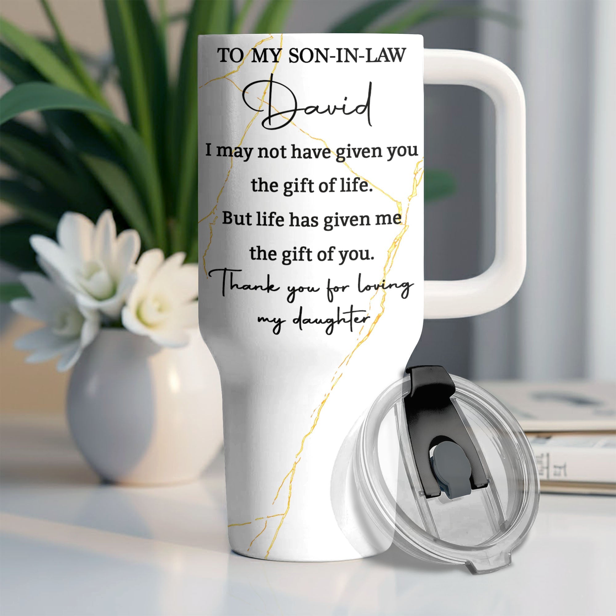 Personalized 40oz Tumbler Custom Name Gift for Son-in-Law