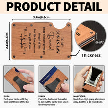 Load image into Gallery viewer, Personalized Walnut Card Holder Custom Engraved Gift for Son-in-Law
