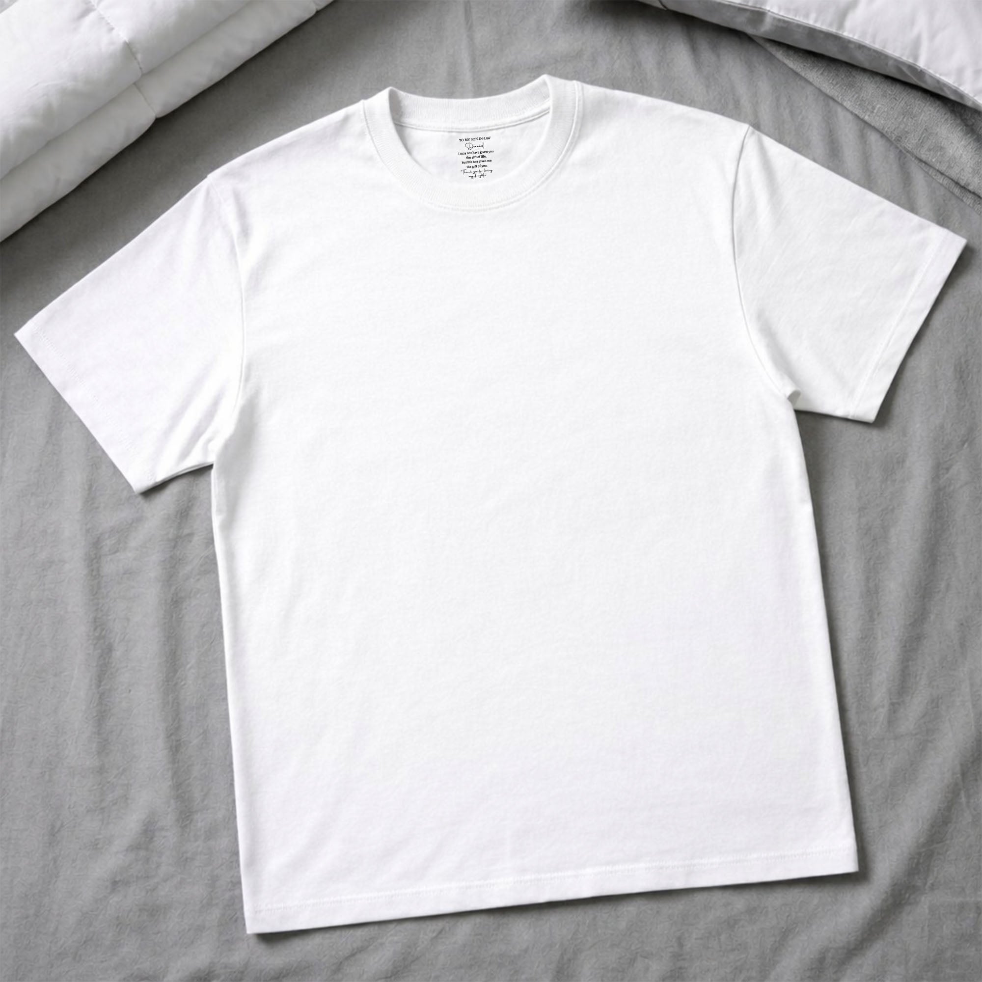 Personalized Inside Neck Print T-Shirt Gift for Son-in-Law