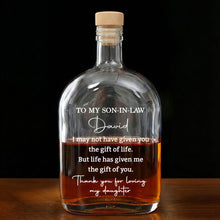 Load image into Gallery viewer, Personalized Whiskey Bottle Custom Script Gift for Son-in-Law
