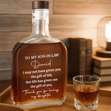 Load image into Gallery viewer, Personalized Whiskey Bottle Custom Script Gift for Son-in-Law
