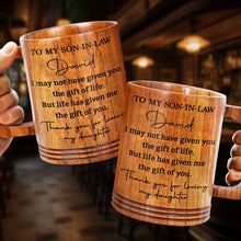 Load image into Gallery viewer, Personalized Custom Wooden Mug Gift for Son-in-Law Thank You
