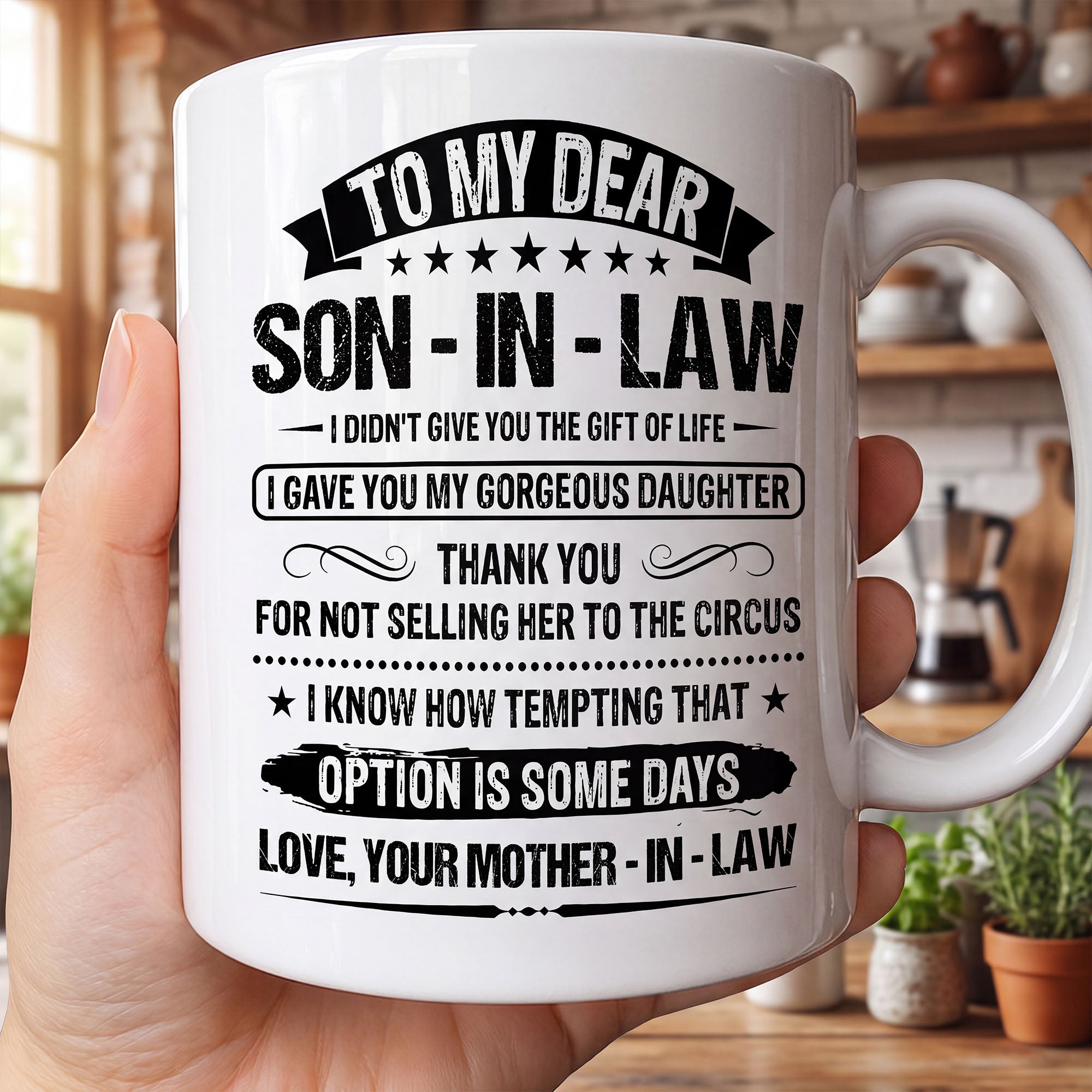 Personalized Coffee Mug for Son-in-Law Unique Gift Idea