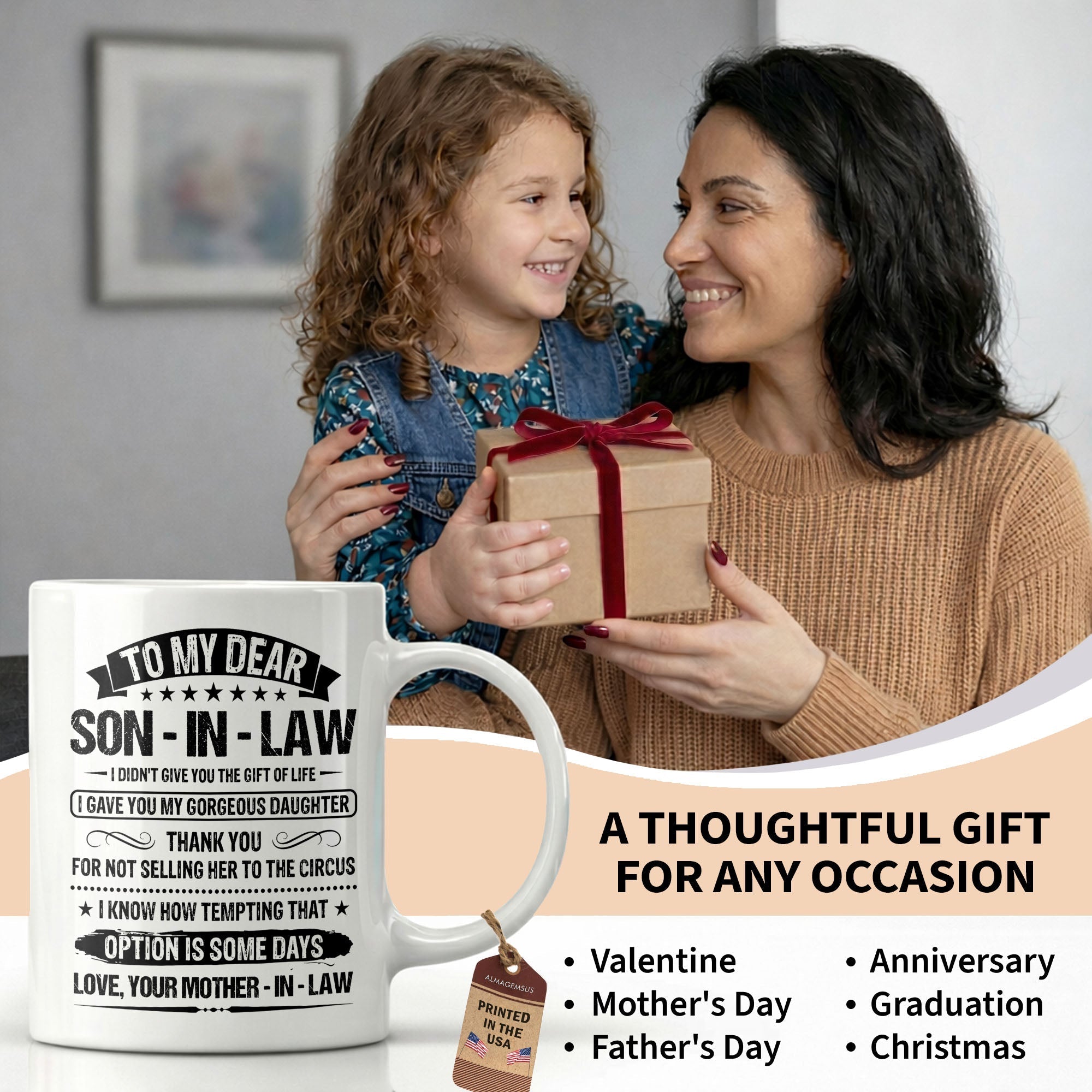 Personalized Coffee Mug for Son-in-Law Unique Gift Idea