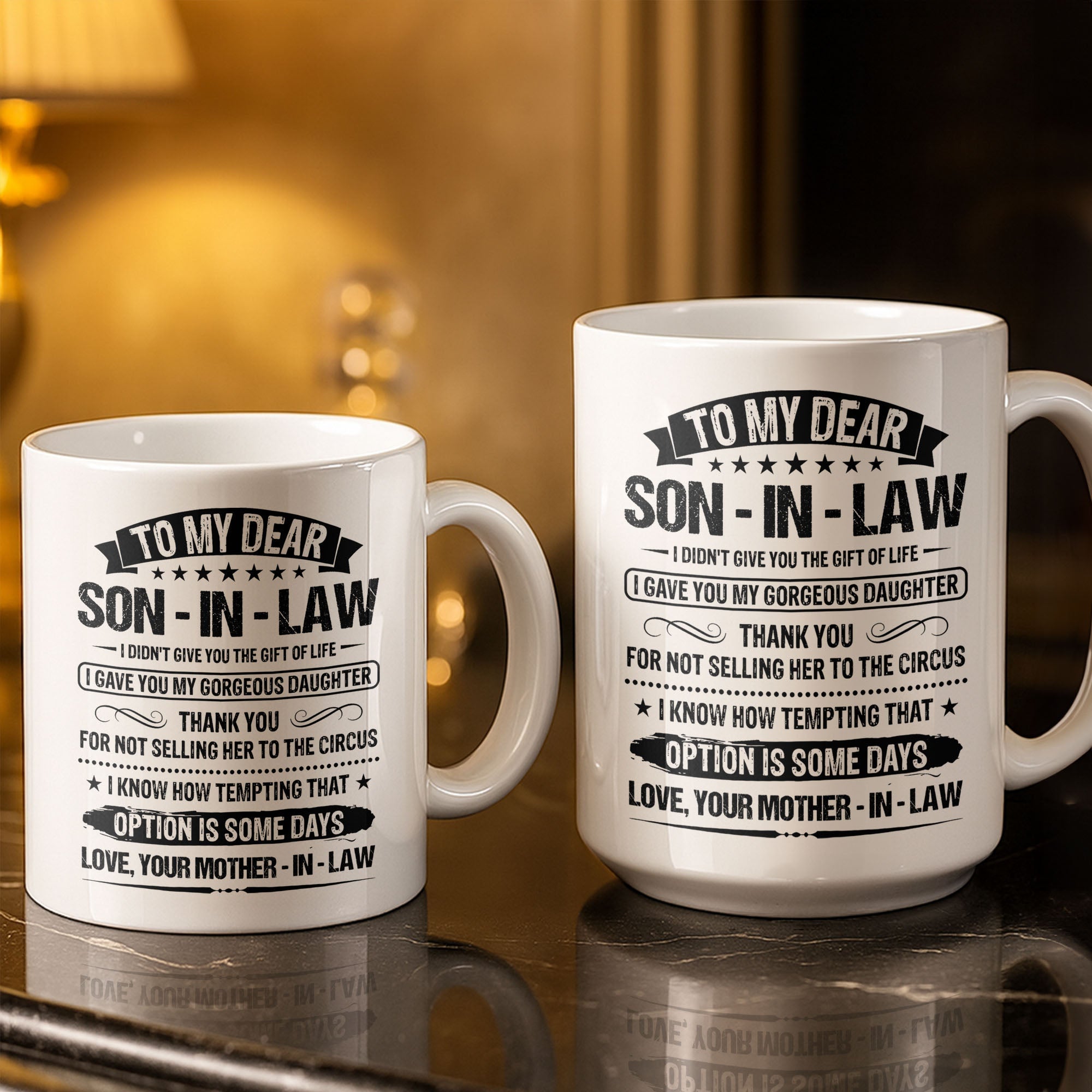 Personalized Coffee Mug for Son-in-Law Unique Gift Idea