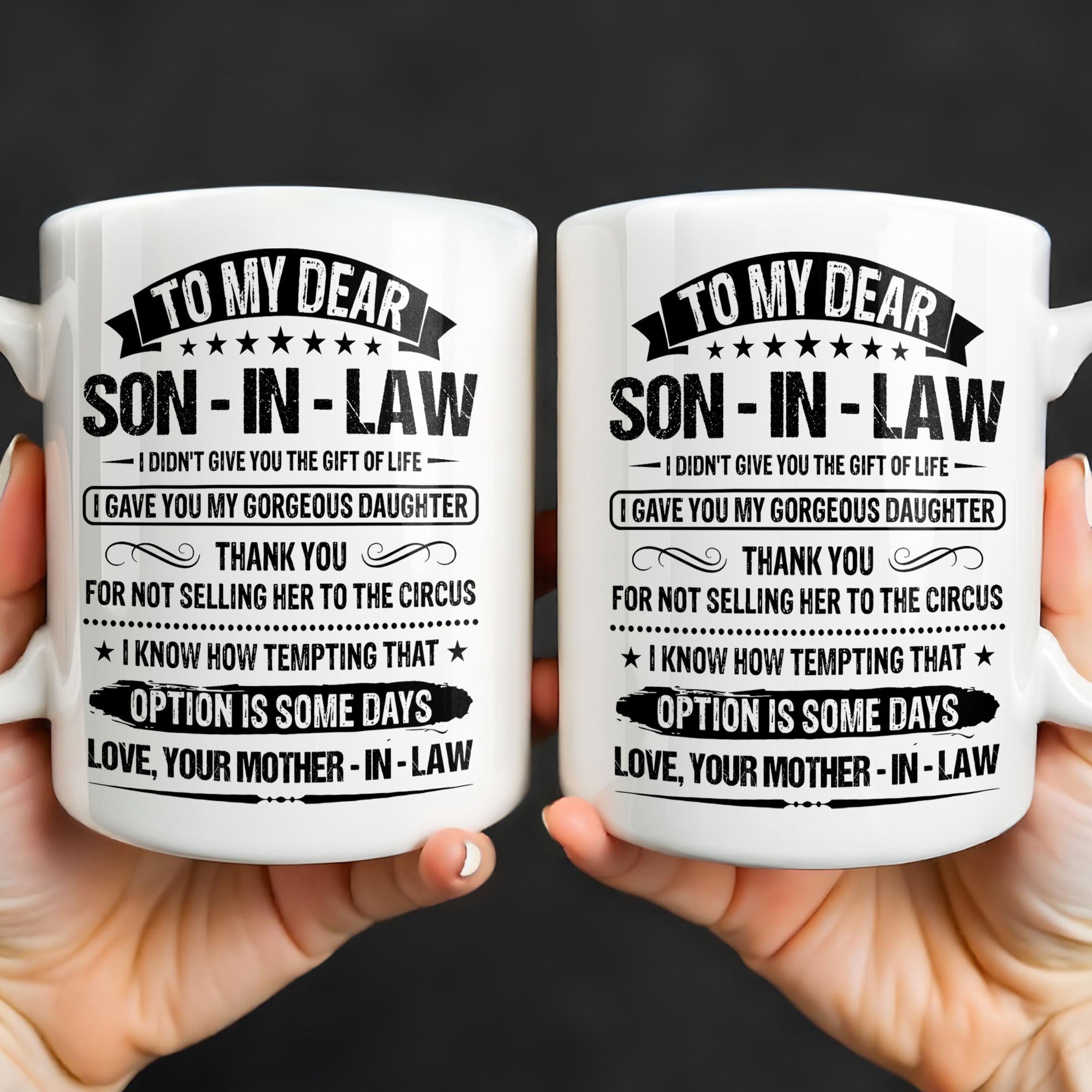 Personalized Coffee Mug for Son-in-Law Unique Gift Idea