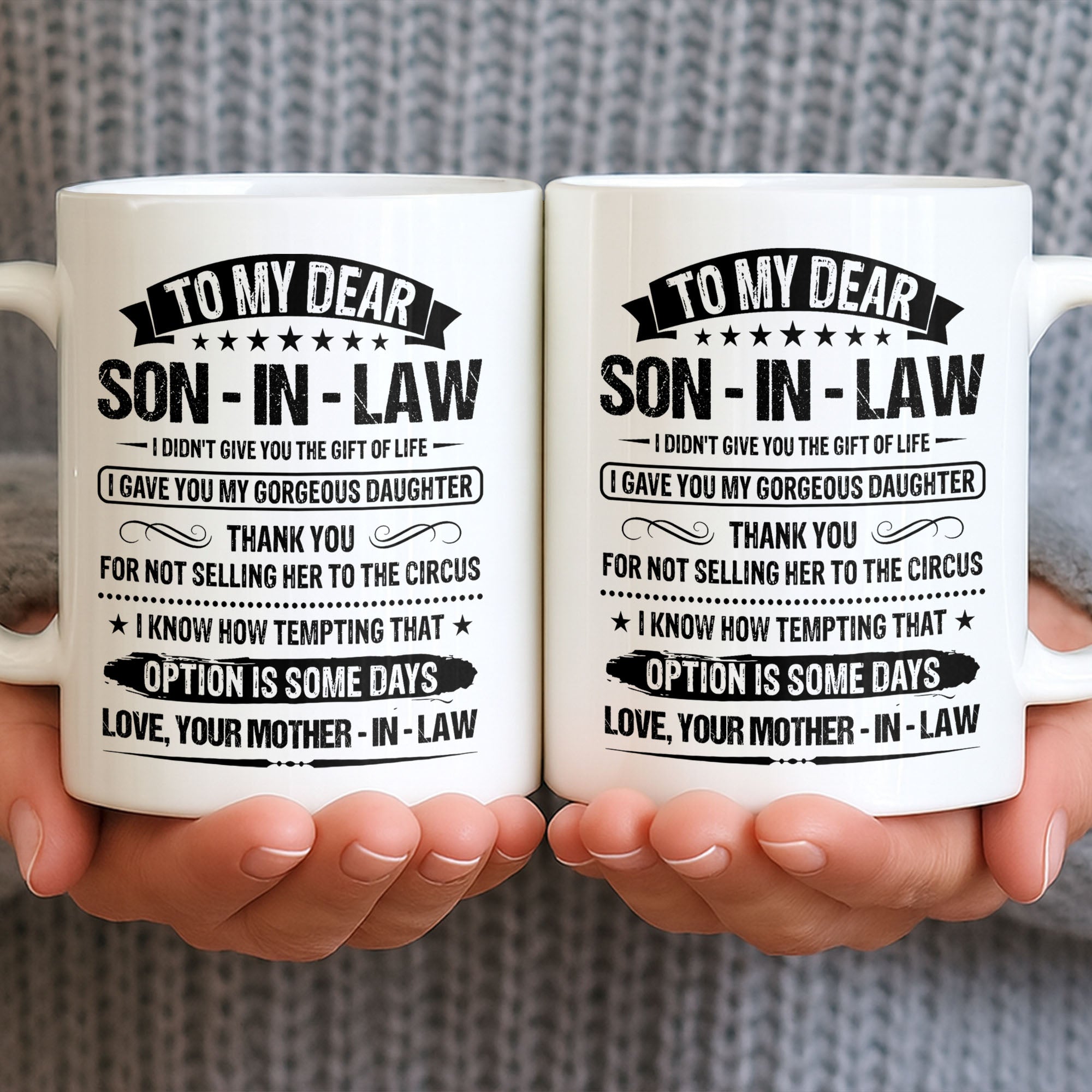 Personalized Coffee Mug for Son-in-Law Unique Gift Idea