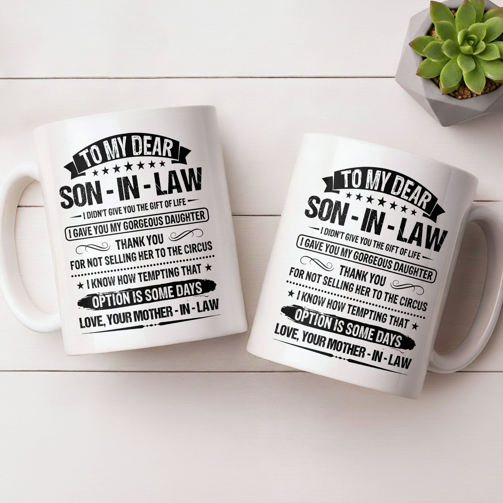 Personalized Coffee Mug for Son-in-Law Unique Gift Idea