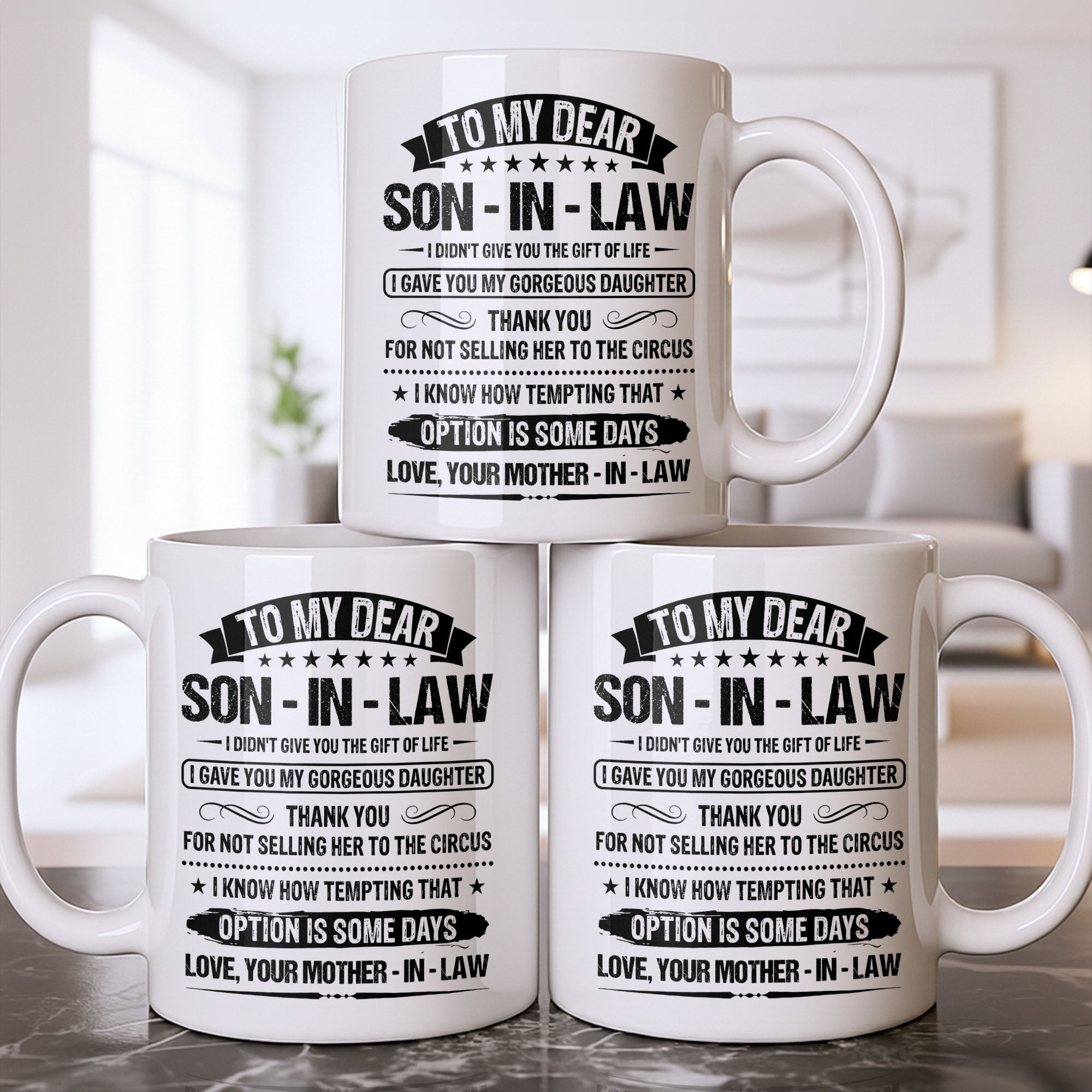 Personalized Coffee Mug for Son-in-Law Unique Gift Idea