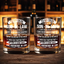 Load image into Gallery viewer, Personalized Custom Whiskey Glass Gift for Son-in-Law - Elegant Design
