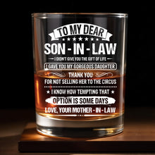 Load image into Gallery viewer, Personalized Custom Whiskey Glass Gift for Son-in-Law - Elegant Design
