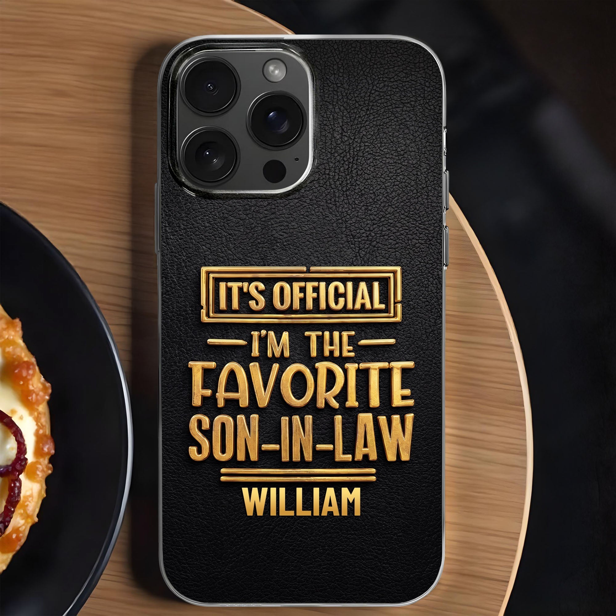 Personalized Clear Phone Case Custom Name Gift for Son-in-Law