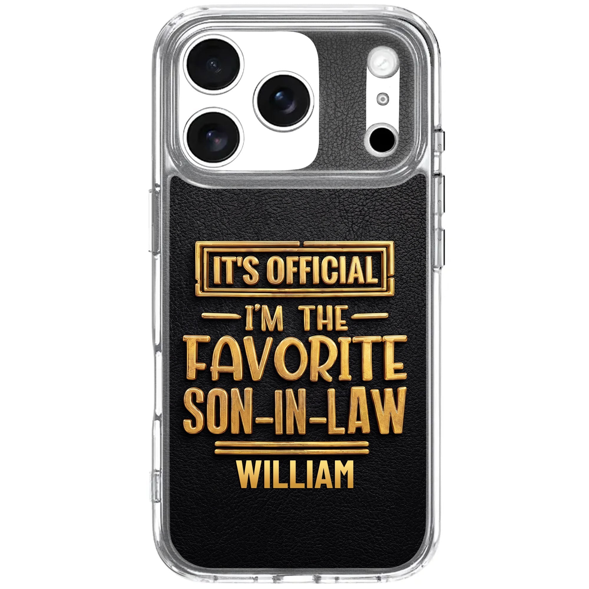Personalized Clear Phone Case Custom Name Gift for Son-in-Law