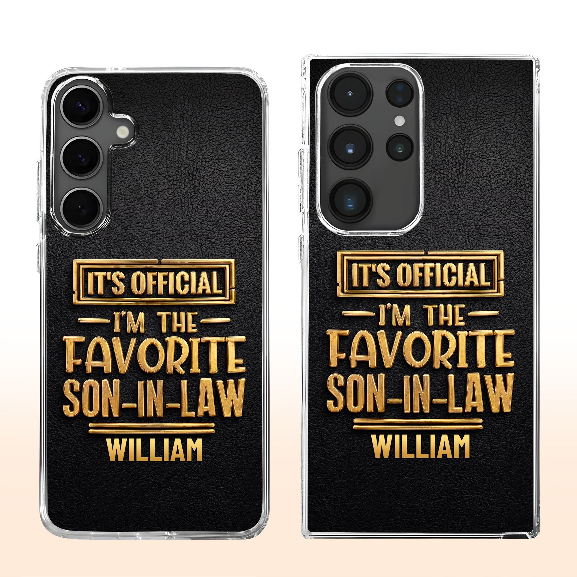 Personalized Clear Phone Case Custom Name Gift for Son-in-Law