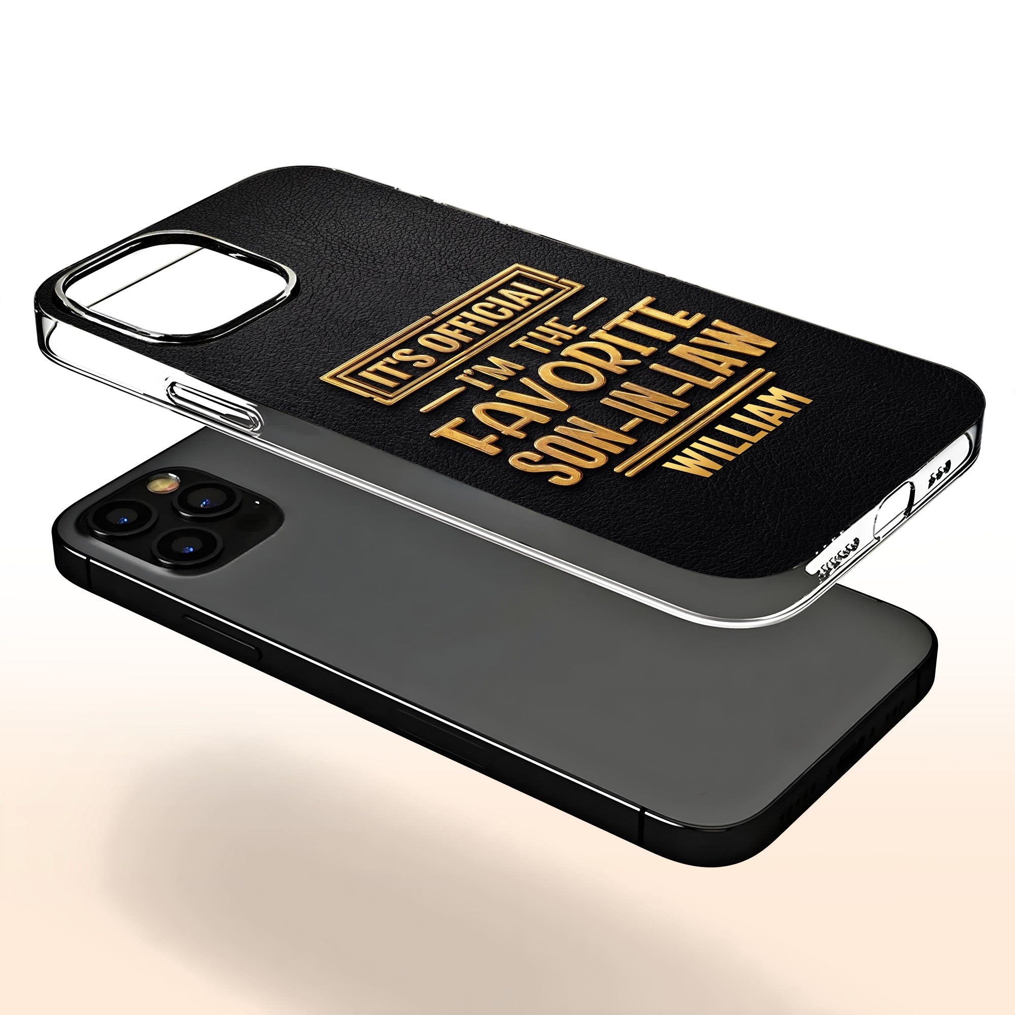 Personalized Clear Phone Case Custom Name Gift for Son-in-Law