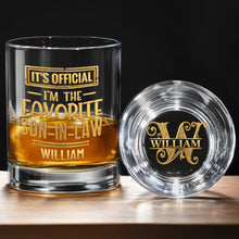 Load image into Gallery viewer, Personalized Whiskey Glass Custom Name Gift for Son-in-Law
