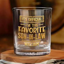 Load image into Gallery viewer, Personalized Whiskey Glass Custom Name Gift for Son-in-Law
